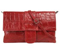 Abendtasche CLUTY, Damen, Gr. B/H/T: 29cm x 17cm x 2cm onesize, rot, Leder, Taschen Abendtasche, echt Leder, Made in Italy (64563017-0)