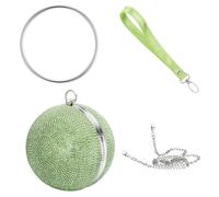 Abendtasche JULIE JULSEN "Metall mit Zirkonia grün", Damen, grün, Taschen Abendtasche (36404157-0) grün