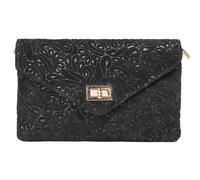 Abendtasche SAMANTHA LOOK, Damen, Gr. B/H/T: 26cm x 17cm x 2cm onesize, schwarz, Leder, gemustert, Taschen Abendtasche, echt Leder, Made in Italy (720220-0)