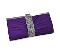 Abendtasche STEUER "Lilafarbene Satin-Optik mit Strassbesatz", Damen, Gr. B/H/T: 120cm, lila, Taschen Abendtasche (13412808-0) lila