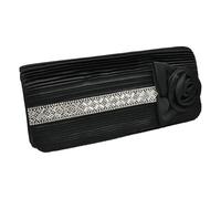 Abendtasche STEUER "Satin-Optik mit Blüte und Strassbesatz", Damen, Gr. B/H/T: 110cm, schwarz, Taschen Abendtasche (17867669-0) schwarz