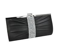 Steuer Modeschmuck Damen Abendtasche Metall 23,0cm Glasstein schwarz 445000020