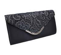 Abendtasche STEUER "Seidenoptik in blau und Spitzenbesatz", Damen, Gr. B/H/T: 150cm, blau, Taschen Abendtasche (70560554-0) blau