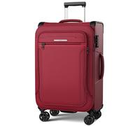 ABISTAB Weichschalenkoffer mittelgroß 69x43x28cm erweiterbar - Stoffkoffer Trolley wasserfest, Reisekoffer mit 4 Rollen & TSA Schloss, 78 Liter, Dunkelrot