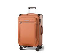 ABISTAB Weichschalenkoffer mittelgroß 69x43x28cm erweiterbar - Stoffkoffer Trolley wasserfest, Reisekoffer mit 4 Rollen & TSA Schloss, 78 Liter, Orange