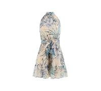 Kurzes Fit-And-Flare-Chiffonkleid Blumenmuster S