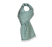 Abolengo de Alpaca Royal Baby Alpaka Schal, premium Qualität, super soft und anschmiegsam, 30x200cm, karo grün