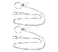ABOOFAN 2 Stück Geldbörsenkette für Herren aus Metall, Silber, Verstellbar | Jeans und Schlüssel, Langer Taschenstil, Robustes Design, Alltag und Reisen, Punk Look