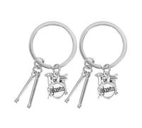 ABOOFAN 2 Stück Trommel-Schlüsselanhänger Percussion-Drumsticks Schlüsselanhänger Schlagzeuger Snare-Drum Musikinstrument Schlüsselanhänger Rockband Ornament Für Musiker Perkussionisten