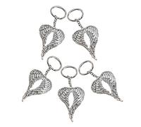 ABOOFAN 5-teiliges Set Schlüsselanhänger Handtaschenanhänger Engelsflügel-anhänger Zum Anclipsen Handyanhänger Tasche Hängende Verzierung Zinklegierung Schutzengel 3d