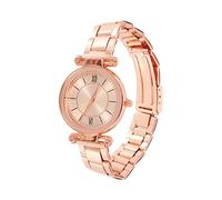 ABOOFAN Elegante Damenuhr Edelstahl Quarzuhr Roségold Modisch Atmungsaktiv Leicht Alltag Arbeit Party Geschenk Für Frauen Freundin Tochter