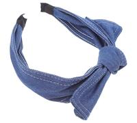ABOOFAN Elegantes Breites Jeans Haarband mit Schleife Damen Kopfschmuck Weich und Bequem für Alltag Party Hochzeit