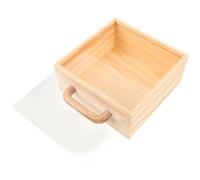 ABOOFAN Holz Aufbewahrungsbox mit Fenster und Tragegriff Dekorative Schmuckbox aus Glas und Holz für Kinder Praktische Verpackungskarton für Süßigkeiten und Kleinigkeiten