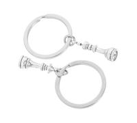 ABOOFAN Schach Geschenk zum Geburtstag Schlüsselanhänger in Silber aus Zinklegierung Paar mit König und Königin Leicht und Verschleißfest für Schachliebhaber