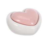 ABOOFAN Schmuckschatulle Kleine Herzförmige mit Rosa Deckel aus Keramik Elegante Aufbewahrungsbox Vielseitig für und Schmuck für Zuhause und Schminktisch