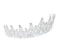 ABOOFAN Strass Diadem Hochzeitskrone für Frauen mit Strasssteinen 6.30X6.10X2.76In Haarschmuck für Braut und Party im Barockstil