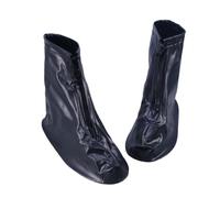 ABOOFAN wasserdichte Dicke und rutschfeste Schuhüberzieher für Damen und Herren Wiederverwendbare Regen und Schneeschutz Überschuhe mit Elastischem Bund XXL Schwarz