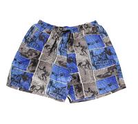 Abraxas Herren Badeshorts Blau-Grau mit Surfprint ? Badehose in großen Größen 3XL/29K