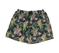 Abraxas Herren Badeshorts Tropical Schwarz ? Große Größen Badehose mit Blumenprint & Palmenmuster 6XL/34/