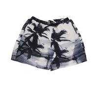 Abraxas Herren Badeshorts Zebra Schwarz-Weiß ? XXL Badehose mit Palmenprint & Surfmotiv 5XL/32/
