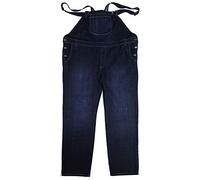 Abraxas Übergrößen Schicke Latz-Jeans mit Dehneinsätzen bequem Blau Stonewashed 6XL