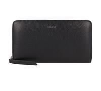 abro Leather Adria Zip Wallet Black / Nickel