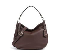 Abro Adria Juna Small Beuteltasche dunkelbraun, genarbtes Leder, Damen