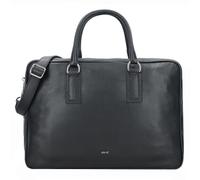 abro Adria Schultertasche Leder 39 cm schwarz