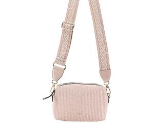 abro Fabric Raffia Shoulder Bag Kaia Rosa
