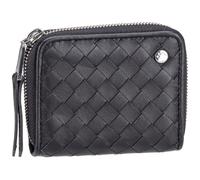 abro Geldbörse Piuma Weaving Mini Wallet Black/Nickel Damen