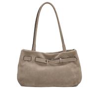 Abro Suede Jill Schultertasche hellgrau, Rauleder, Damen