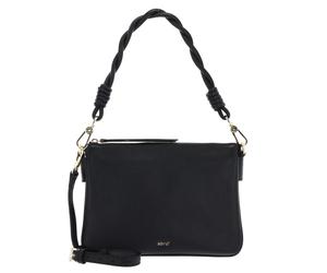 abro Leather Kavir Shoulder Bag Twofold Black / Gold