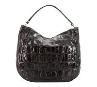 abro Leather Maxi Cocco Mia Hobo Bag Dark Brown