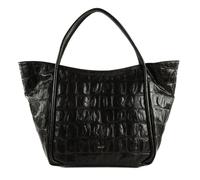 abro Leather Maxi Cocco Shopper Willow Dark Brown