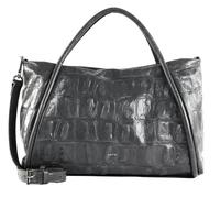 abro Leather Maxi Cocco Shopper Willow Dark Gray