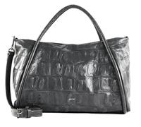 abro Leather Maxi Cocco Shopper Willow Dark Gray