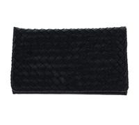 abro Leather Piuma Weaving Clutch Bag S Black / Gold