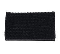 abro Leather Piuma Weaving Clutch Bag S Black / Gold