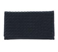 abro Leather Piuma Weaving Clutch Bag S Navy