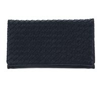 abro Leather Piuma Weaving Clutch Bag S Navy
