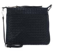 abro Leather Piuma Weaving Crossbody Bag Onefold Navy