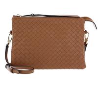 abro Leather Piuma Weaving Crossbody Bag Threefold Cuoio