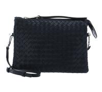 abro Leather Piuma Weaving Crossbody Bag Threefold Navy