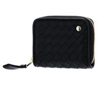 abro Leather Piuma Weaving Zip Wallet S Black / Gold