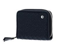 abro Leather Piuma Weaving Zip Wallet S Navy