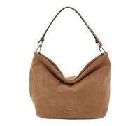 abro Leather Suede Ebony Big Shoulder Bag Cappuccino