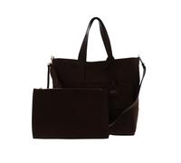 Abro Leder Schultertasche Leather Artemide Shopper Chessboard Small Wood braun