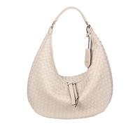 Abro Leder Schultertasche Leather Piuma Weaving Hobo Bag Nana Beige creme