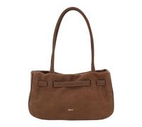 Abro Suede Jill Schultertasche dunkelbraun, Rauleder, Damen