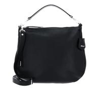 Abro Leder Schultertasche Umhängetasche Leather Adria Hobo Bag Juna Black/Nickel schwarz